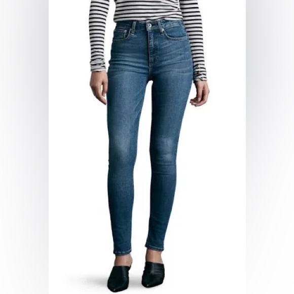 Womens High Rise Rag & Bone Skinny Jeans Size 29 - Picture 1 of 9